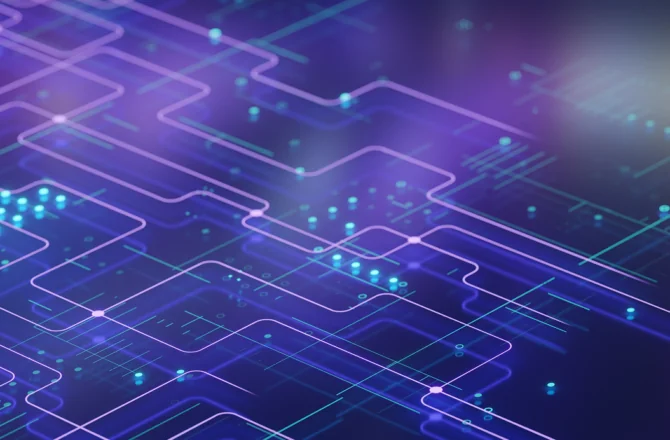 Abstract circuit board graphic used as the article's cover image